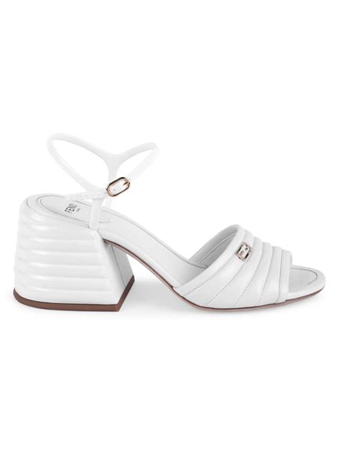 fendi white heels